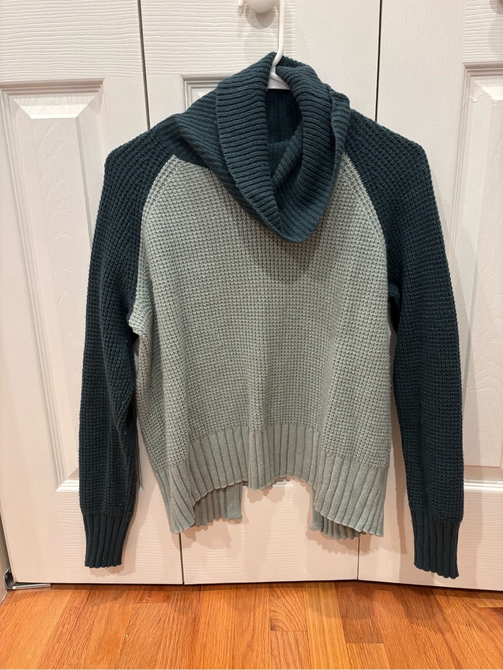 Madewell Cowl Neck Two-Tone Knit Sweater